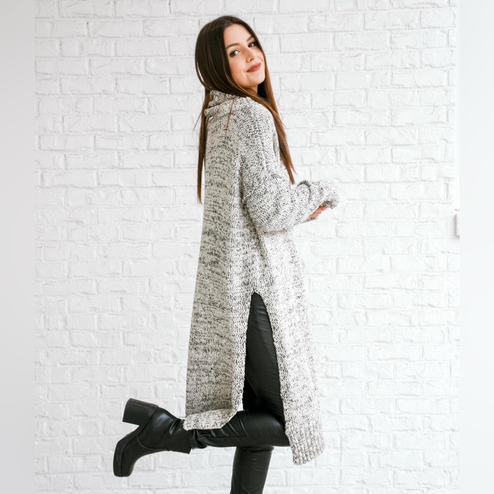 Heather Grey Turtleneck Sweater